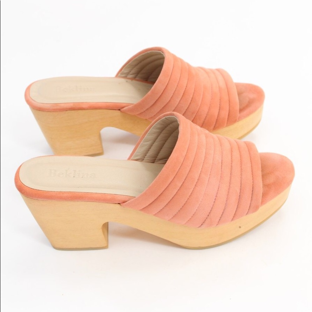 Beklina Ribbed Clog Open Toe suede shrimp 9
